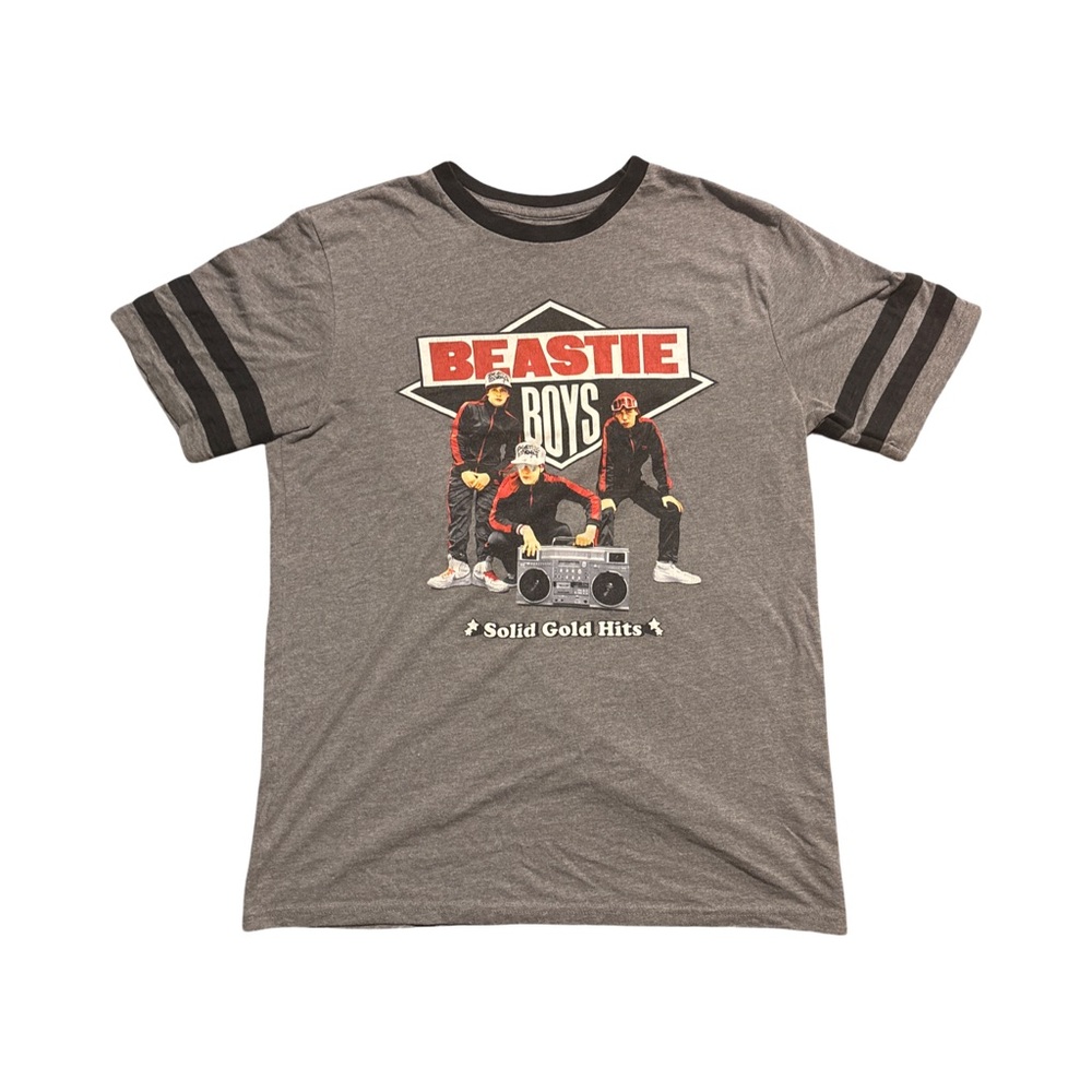 Beastie Boys Graphic Ringer T-Shirt | Gray Size Medium